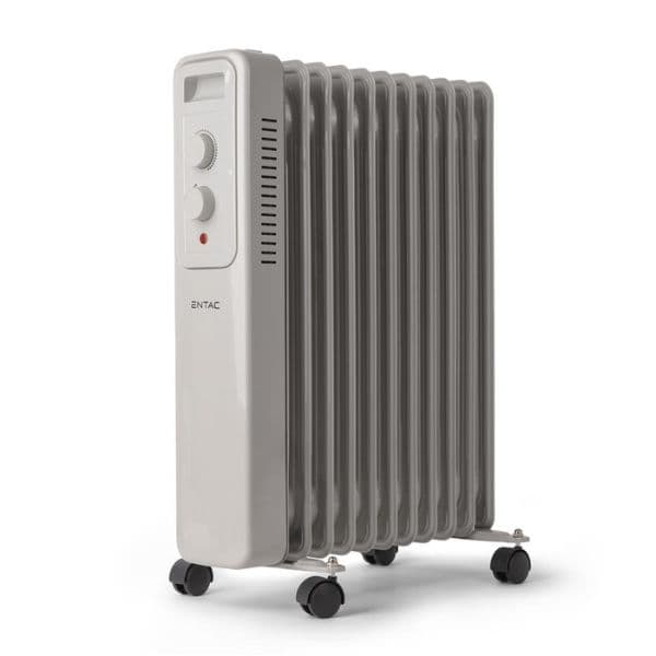 Olejový radiátor, 3 stupně výkonu, max 2500W, termostat, 11 žeber, na kolečkách - náhled 2