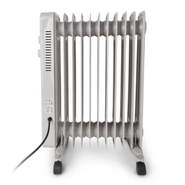 Olejový radiátor, 3 stupně výkonu, max 2500W, termostat, 11 žeber, na kolečkách - náhled 4