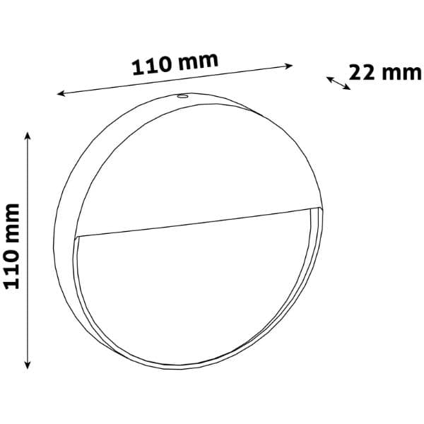 LED venkovní nástěnné svítidlo - osvětlení schodiště Sevilla 11cm, bílé, denní světlo 3W - náhled 2