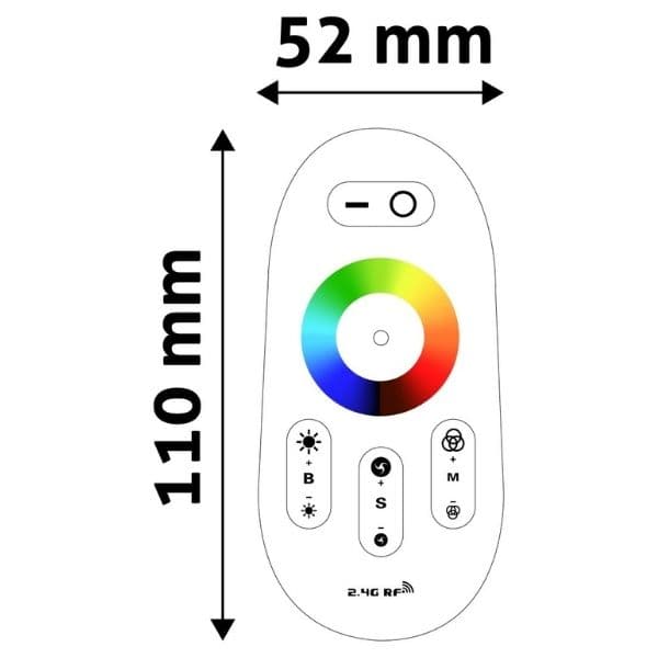 RF ovladač RGB+W pásku 216W, s dotykovým dálkovým ovládáním - náhled 2