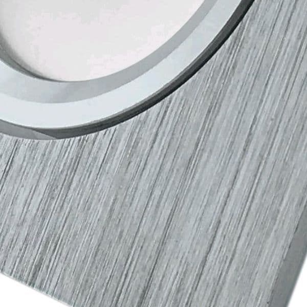 Designové podhledové bodové svítidlo výklopné drásaný hliník, včetně patice GU10, čtverec - náhled 3