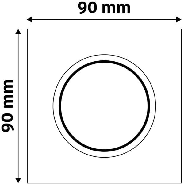 Designové podhledové bodové svítidlo výklopné drásaný hliník, včetně patice GU10, čtverec - náhled 4
