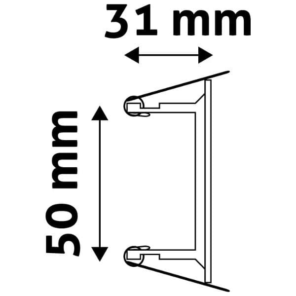 Podhledové bodové svítidlo bílé, včetně patice GU10, čtvercové - náhled 4