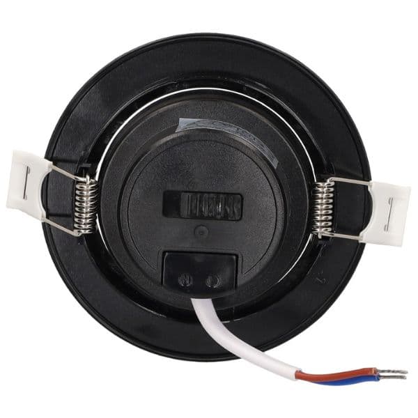 Prémiové výklopné podhledové bodové LED svítidlo 7W 560lm, CCT, černé, kruh, 9cm, 3 roky - náhled 3
