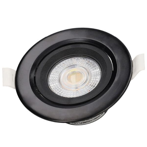 Prémiové výklopné podhledové bodové LED svítidlo 7W 560lm, CCT, černé, kruh, 9cm, 3 roky - náhled 5