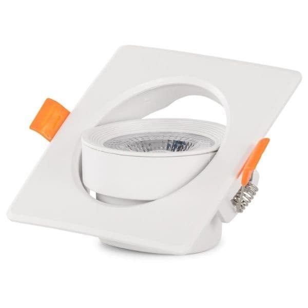 Prémiové výklopné podhledové bodové LED svítidlo 7W 677lm, denní, čtverec, 10cm, 3 roky - náhled 2