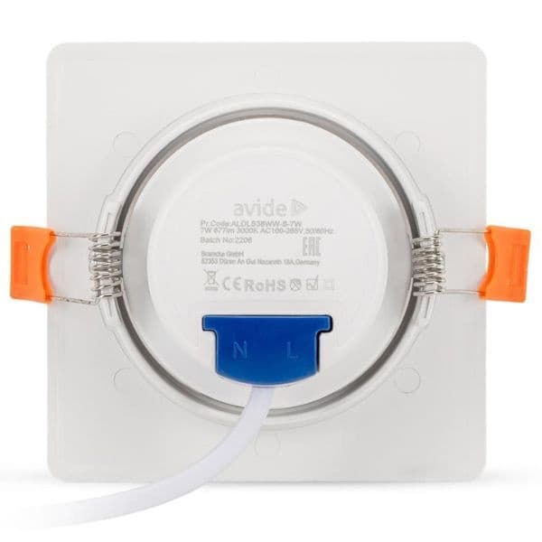 Prémiové výklopné podhledové bodové LED svítidlo 7W 677lm, denní, čtverec, 10cm, 3 roky - náhled 3