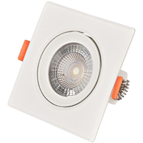 Prémiové výklopné podhledové bodové LED svítidlo 7W 677lm, denní, čtverec, 10cm, 3 roky - náhled 5