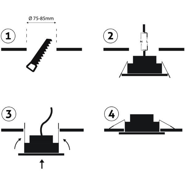 Prémiové výklopné podhledové bodové LED svítidlo 7W 677lm, denní, kruh, 9cm, 3 roky - náhled 4