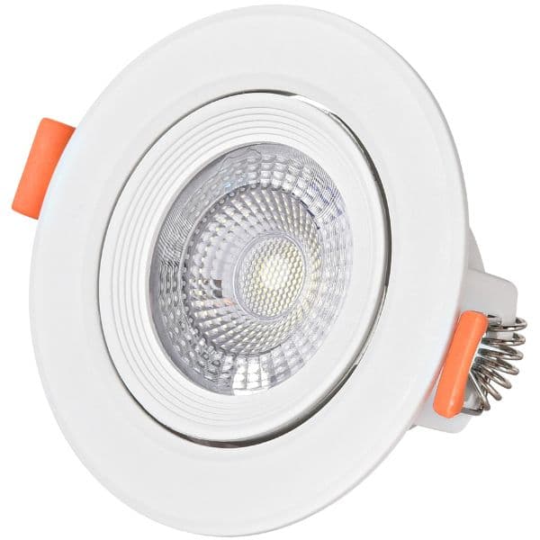 Prémiové výklopné podhledové bodové LED svítidlo 5W 440lm, studená, kruh, 9cm, 3 roky - náhled 4