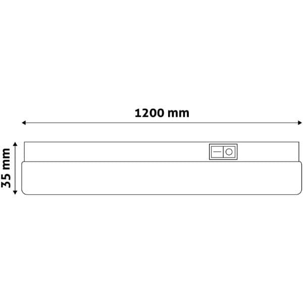 Prémiové LED světlo pod kuchyňskou linku 120cm 19W 2000lm denní s vypínačem, do zásuvky - náhled 4