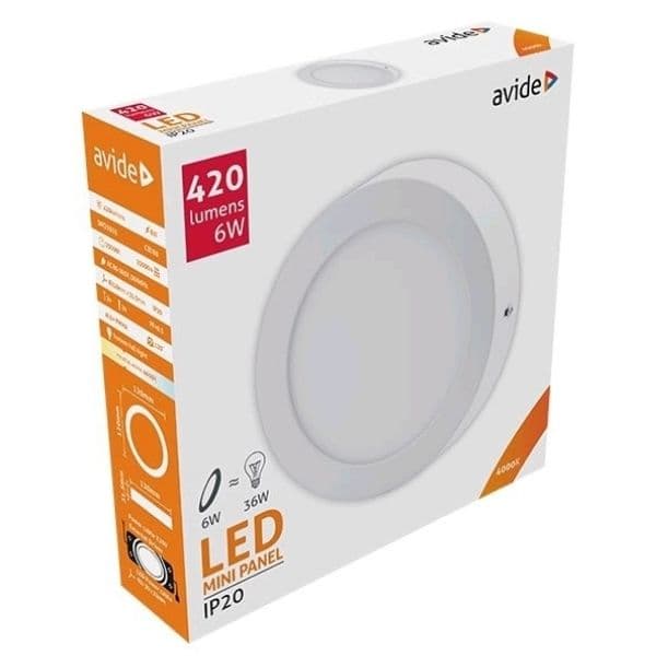 Prémiový přisazený LED panel 6W 420lm, denní, kruhový, 3 roky - náhled 4