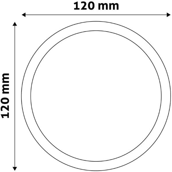 Prémiový přisazený LED panel 6W 410lm, teplá, kruhový, 3 roky - náhled 3