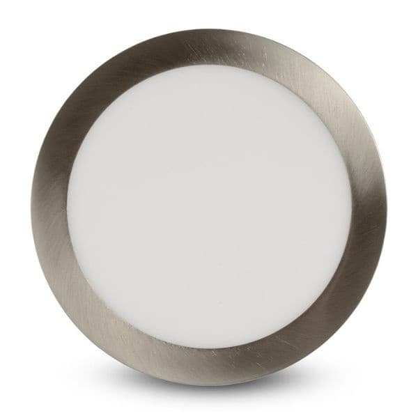 Prémiový přisazený LED panel 24W 2000lm, denní, kruhový, matný chrom, 3 roky - náhled 3
