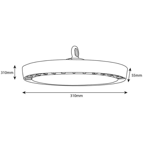 Led průmyslové svítidlo HighBay Avide, 200W, 22000lm, denní 5000K, IP65, ekvivalent 1127W - náhled 3