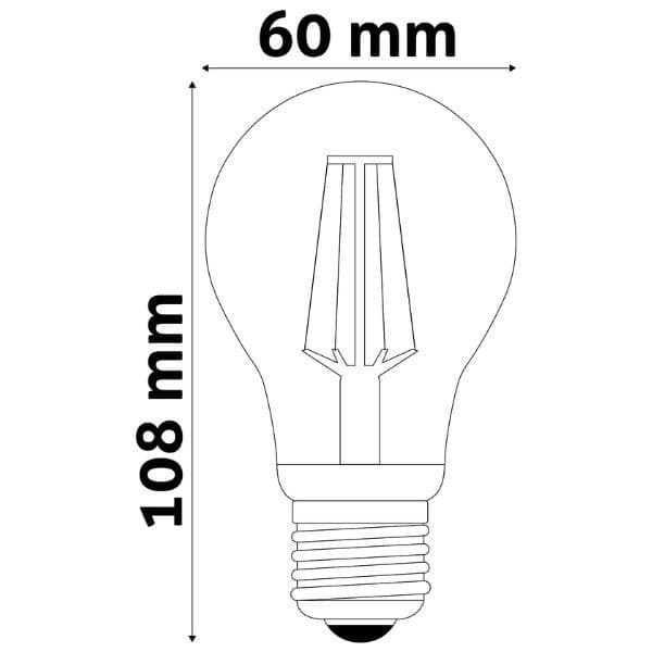Prémiová retro LED žárovka E27 10,5W 1521lm teplá filament ekv. 100W, 3 roky - náhled 2