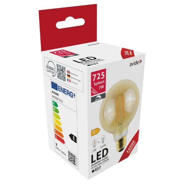 Stmívatelná prémiová retro LED žárovka E27 7W 725lm EXTRA TEPLÁ filament ekv. 55W 3 roky - náhled 3