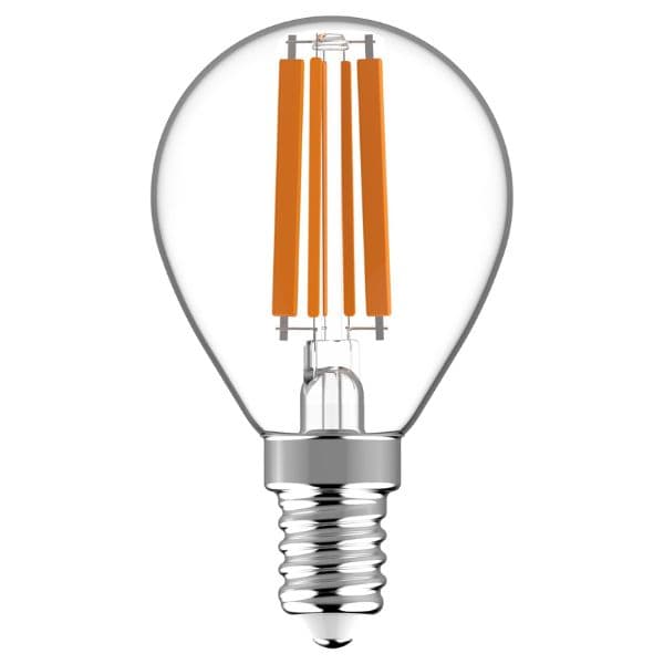 Prémiová retro LED žárovka E14 6,5W 806lm G45 teplá, filament, ekv. 60W, 3 roky - náhled 4
