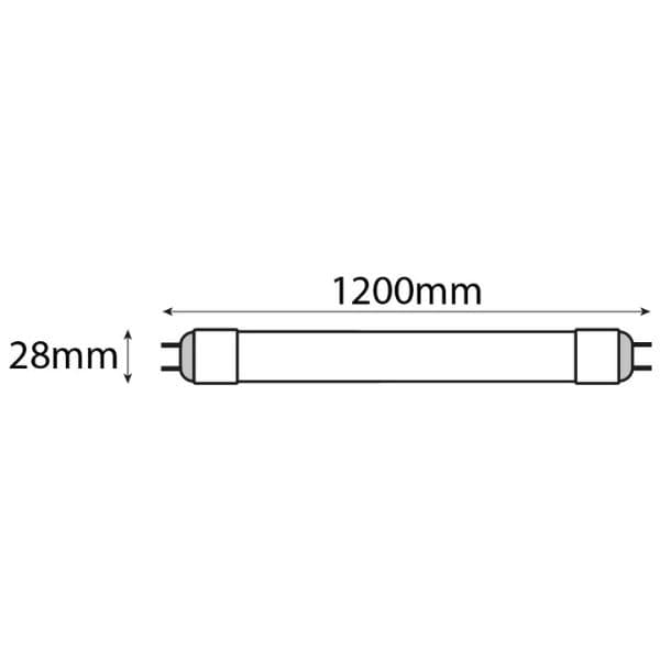 Prémiová skleněná LED zářivka T8 18W 2160lm 120cm, studená, STARTÉR ZDARMA - náhled 2