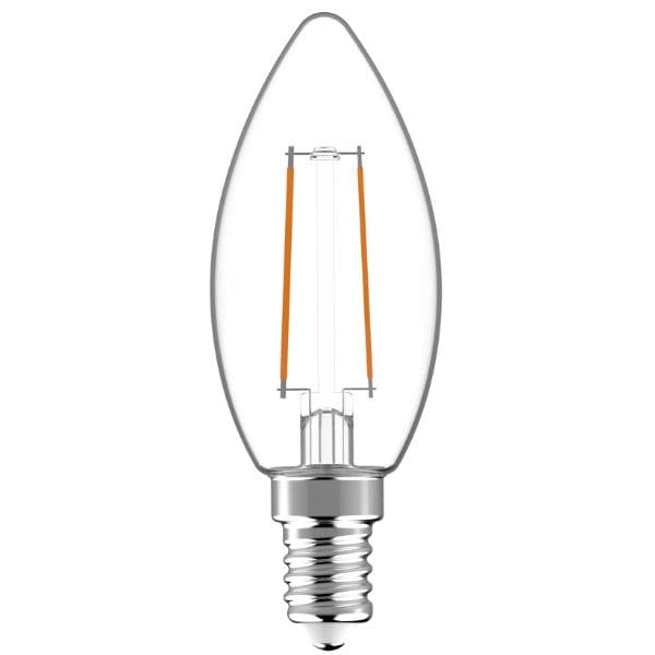 Prémiová retro LED žárovka svíčka E14 2,5W 250lm teplá, filament, ekv. 25W, 3 roky - náhled 4