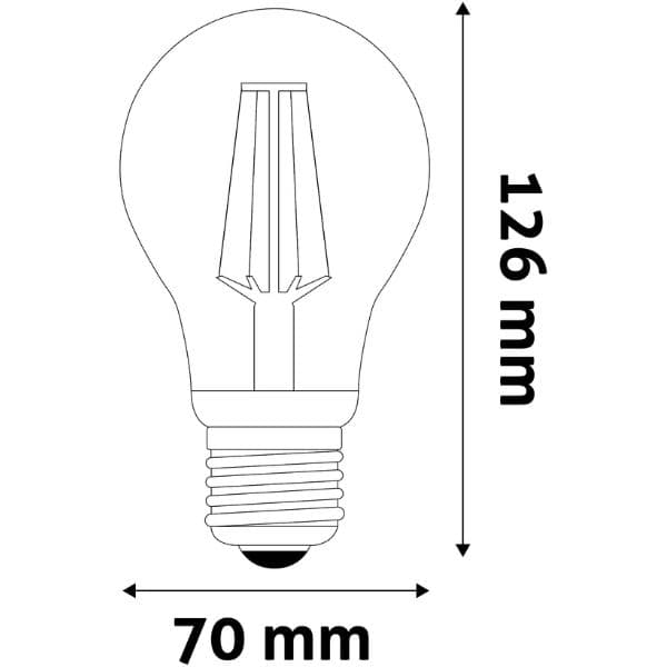Prémiová retro LED žárovka E27 12W 1800lm teplá, filament, ekv. 115W, 3 roky - náhled 4