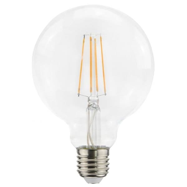 Prémiová retro LED žárovka E27 7W 806lm, průměr 95mm, teplá, filament, ekv. 60W, 3 roky - náhled 2