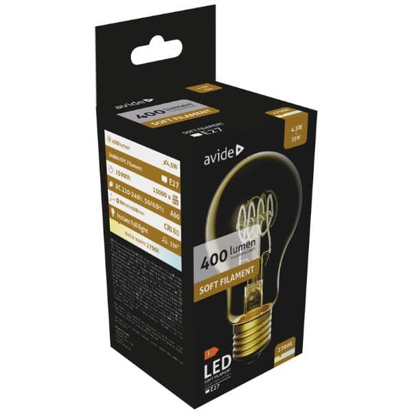 Prémiová designová retro LED žárovka E27 4,5W 400lm EXTRA TEPLÁ filament ekv. 35W 3 roky - náhled 3