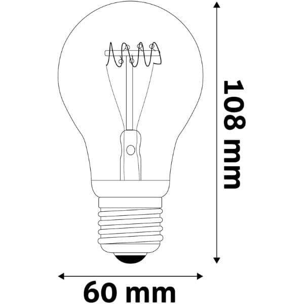 Prémiová designová retro LED žárovka E27 4,5W 400lm EXTRA TEPLÁ filament ekv. 35W 3 roky - náhled 4
