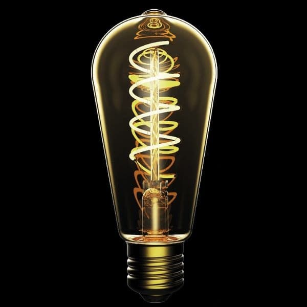 Prémiová designová retro LED žárovka E27 4,5W 400lm EXTRA TEPLÁ ST58 ekv. 35W 3 roky - náhled 3