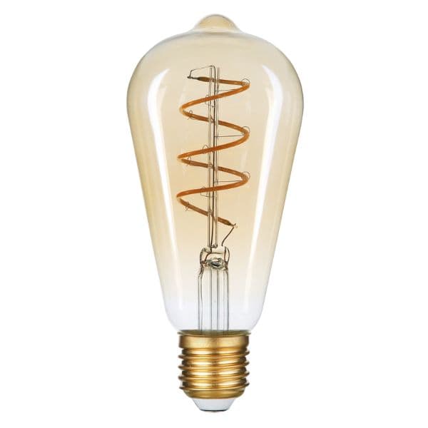 Prémiová designová retro LED žárovka E27 4,5W 400lm EXTRA TEPLÁ ST58 ekv. 35W 3 roky - náhled 5