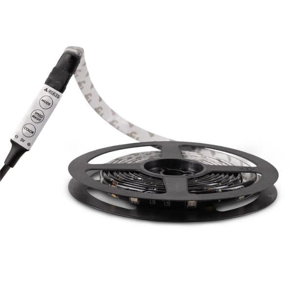 Set: voděodolný LED pásek 7,2W/m, 330lm/m, RGB, délka 2m, s ovladačem a USB koncovkou - náhled 4