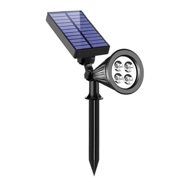 Zahradní solární reflektor Alezu, 33cm, zapichovací nebo na zeď, 3W, 250lm, studené světlo