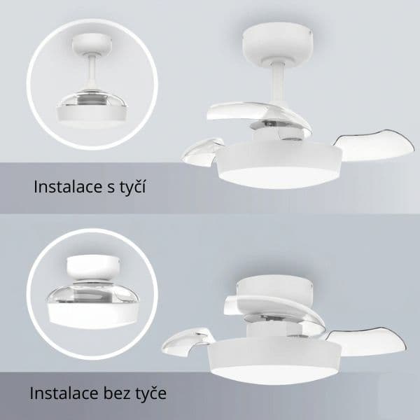Stropní ventilátor se světlem Nacala 55cm 71W, 888lm, CCT, dálkové ovládání, 3 roky záruka - náhled 3