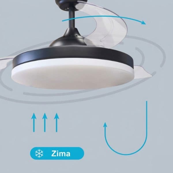 Stropní ventilátor se světlem Tungati 107cm 61W, 1521lm, CCT, DO, černý, 3 roky záruka - náhled 5