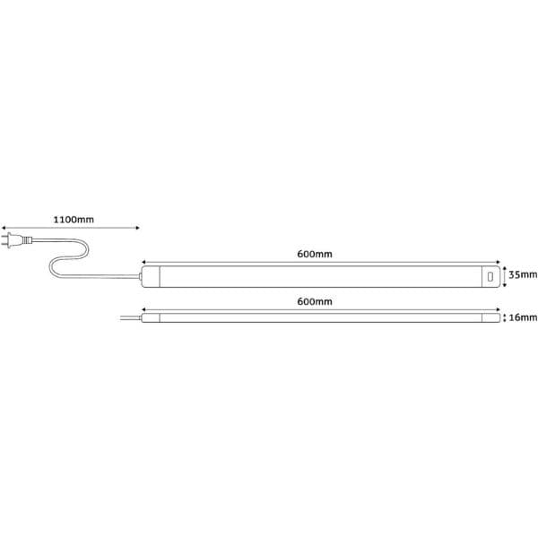 Prémiové stmívatelné LED světlo pod kuchyňskou linku se senzorem 9W 500lm 60cm denní - náhled 4