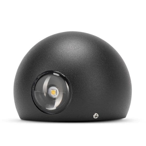 Prémiové designové LED venkovní nástěnné svítidlo Cairo 2, černé, teplé světlo 6W - náhled 3