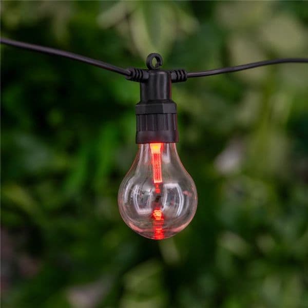 Venkovní světelný řetěz s 10 žárovkami Papaya RGB+W, 5m, 5W, nastavitelný, dálkové ovl. - náhled 5