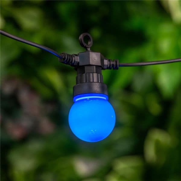 Venkovní světelný řetěz s 10 žárovkami RGB+W, 5m, 5W, nastavitelný, dálkové ovl. - náhled 4