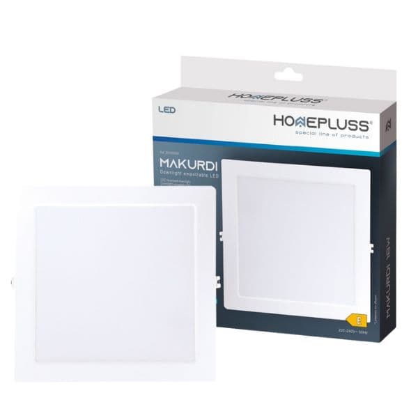 Vestavný LED panel 18W 1600lm, studená, čtvercový, 22cm, 3 roky - náhled 4