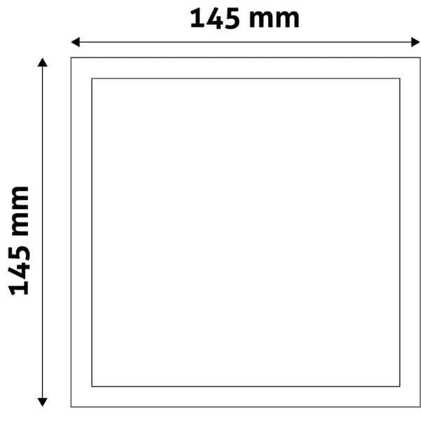 Vestavný LED panel 12W 1250lm, studená, čtvercový, 14,5cm - náhled 2