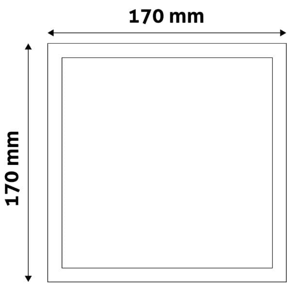 Vestavný LED panel 18W 1900lm, studená, čtvercový, 17cm - náhled 3