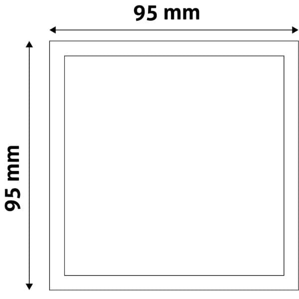 Vestavný LED panel 5W 400lm, studená, čtvercový, 9,5cm - náhled 2