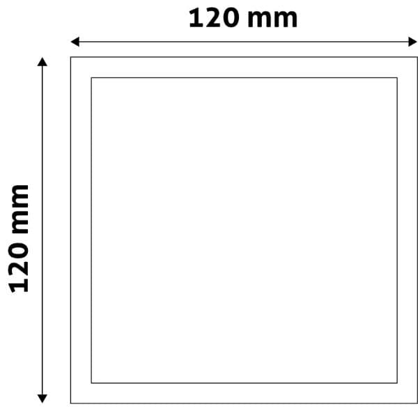 Vestavný LED panel 9W 900lm, studená, čtvercový, 12cm - náhled 2