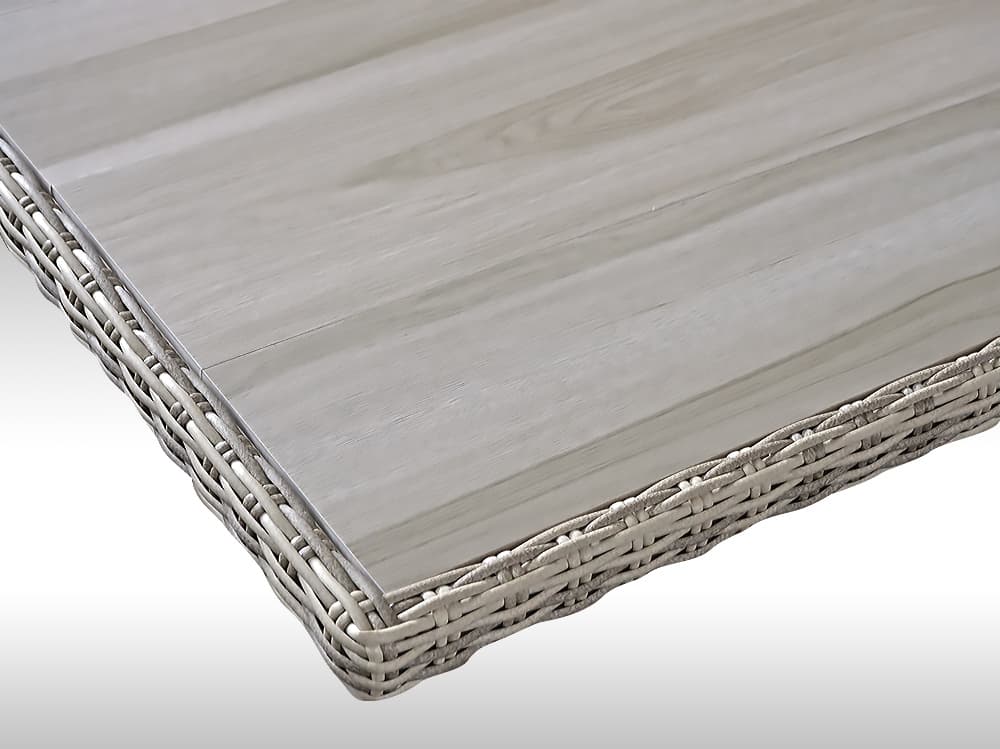 Zahradní set – sedací souprava Paola Q 1 pro 6 osob, kulatý šedý umělý ratan 238x238cm - náhled 5
