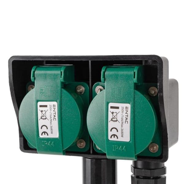 SCHUKO zahradní zásuvka zapichovací do země - 2 zásuvky, 5m kabel, IP44, 3G1.5 - náhled 2