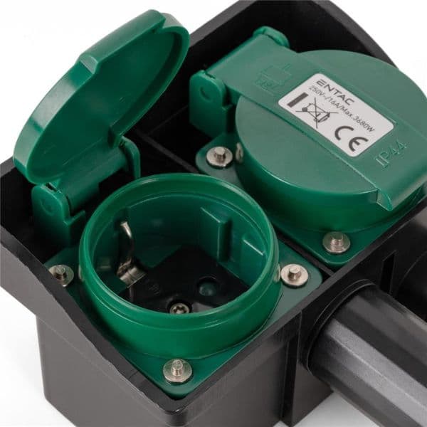SCHUKO zahradní zásuvka zapichovací do země - 2 zásuvky, 5m kabel, IP44, 3G1.5 - náhled 3